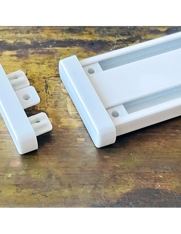Länge bis 1000mm, Wendevorhangschiene 1-/2-läufig weiss_1090