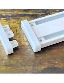 Länge bis 1000mm, Wendevorhangschiene 1-/2-läufig weiss_1090