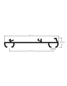 Länge bis 2400mm, Vorhangschienenset 2-läufig weiss_510