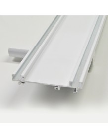 Länge bis 2400mm, Vorhangschienenset 2-läufig weiss_511