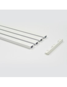Länge bis 4032mm, Wendevorhangschiene 3-/4-läufig weiss_542