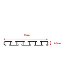 Länge bis 4832mm, Wendevorhangschiene 3-/4-läufig weiss_545