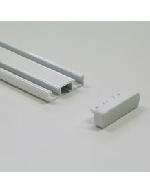 Länge bis 7032mm, Wendevorhangschiene 1-/2-läufig weiss_570