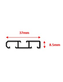 Länge bis 7032mm, Wendevorhangschiene 1-/2-läufig weiss_571