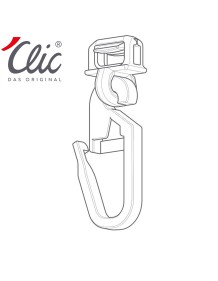 'Clic Gleiter HC72 mit Queröse, Faltlegehaken lang 22.5mm, MINI 4, Box à 100 Stk._652
