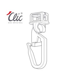 'Clic Gleiter HC12 mit Queröse, Faltlegehaken lang 22.5mm, MAXI 6, Box à 100 Stk._943